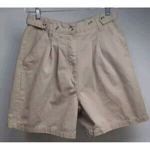 Newport News Women Size 8 27" EasyStyle Khaki Shorts 5.5" Inseam Vintage 90s